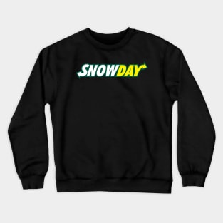 Snow Day Winter Falling Crewneck Sweatshirt